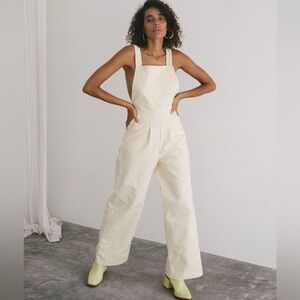 Topshop Cream Sleeveless Jumpsuit Size 8